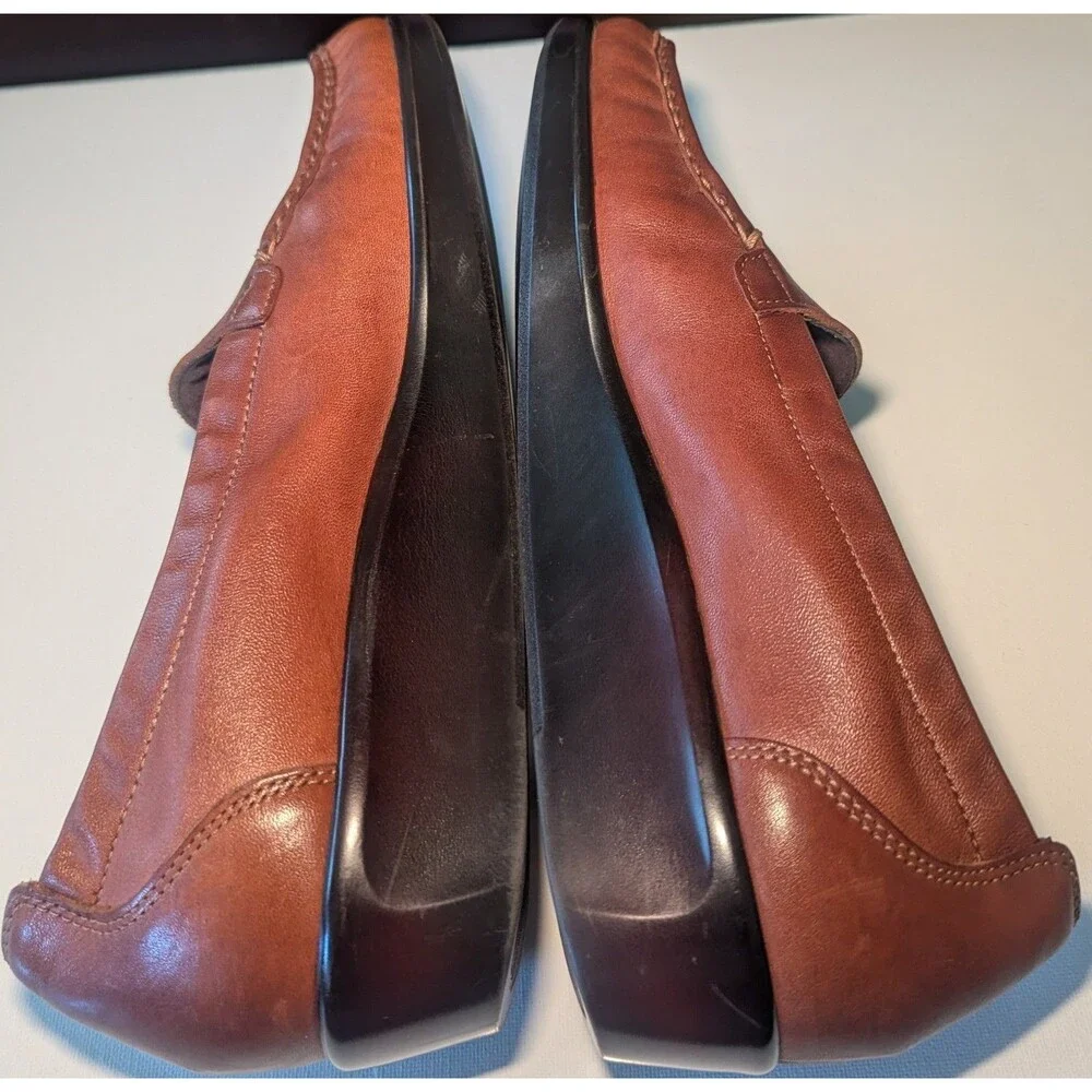 SAS Shoes Womens Size 10W Brown Leather Tripad Comfort Loafers Slip On